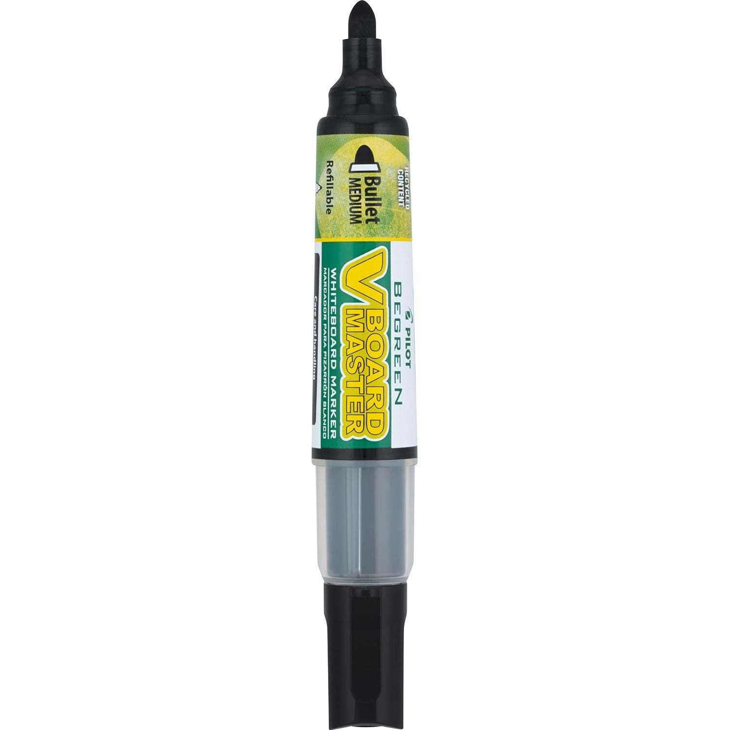 Buy now PILOT V Board Master BeGreen Refillable Dry-Erase Markers, Bullet Tip, Black Ink, 12 Count at indiglob india