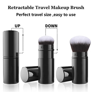 Buy now Falliny Retractable Kabuki Makeup Brush, Travel Face Blush Brush, Portable Powder Foundation Sunscreen Brush with Cover for Blush, Bronzer, Buffing, Highlighter Flawless Powder Cosmetics at indiglob india
