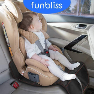 Buy now funbliss Car Seat Protector for Child Car Seat,Auto Seat Cover Mat for Under Carseat with Thickest Padding to Protect Leather & Fabric Upholstery,PVC Leather Reinforced Corners at indiglob india