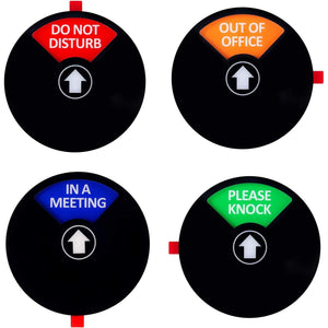 Buy now Kichwit Privacy Sign for Office Door, Do Not Disturb, Out of Office, Please Knock, In a Meeting, Conference Sign for Offices, 5 Inch, Black at indiglob india