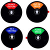 Kichwit Privacy Sign for Office Door, Do Not Disturb, Out of Office, Please Knock, In a Meeting, Conference Sign for Offices, 5 Inch, Black - Black, 6"