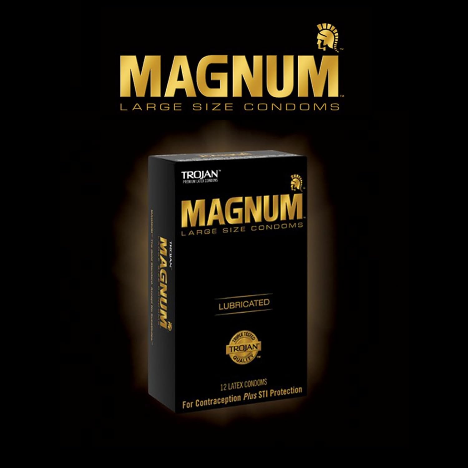 Buy now Trojan Magnum Large Size Lubricated Condoms - 12 count at indiglob india