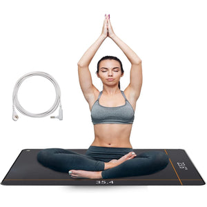 Buy now Reconnect to The Earth EMF Recovery Mat, 35.4x23.6 inches, Universal Grounding Sleep & Yoga Mat, Improves Energy, Sleep Assist, Helps with Anxiety - BLACK at indiglob india