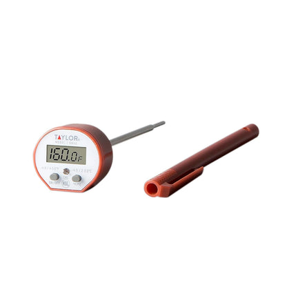 Buy now Taylor Waterproof Digital Instant Read Thermometer For Cooking, BBQ, Grilling, Baking, And Meat, Comes With Pocket Sleeve Clip, Red at indiglob india