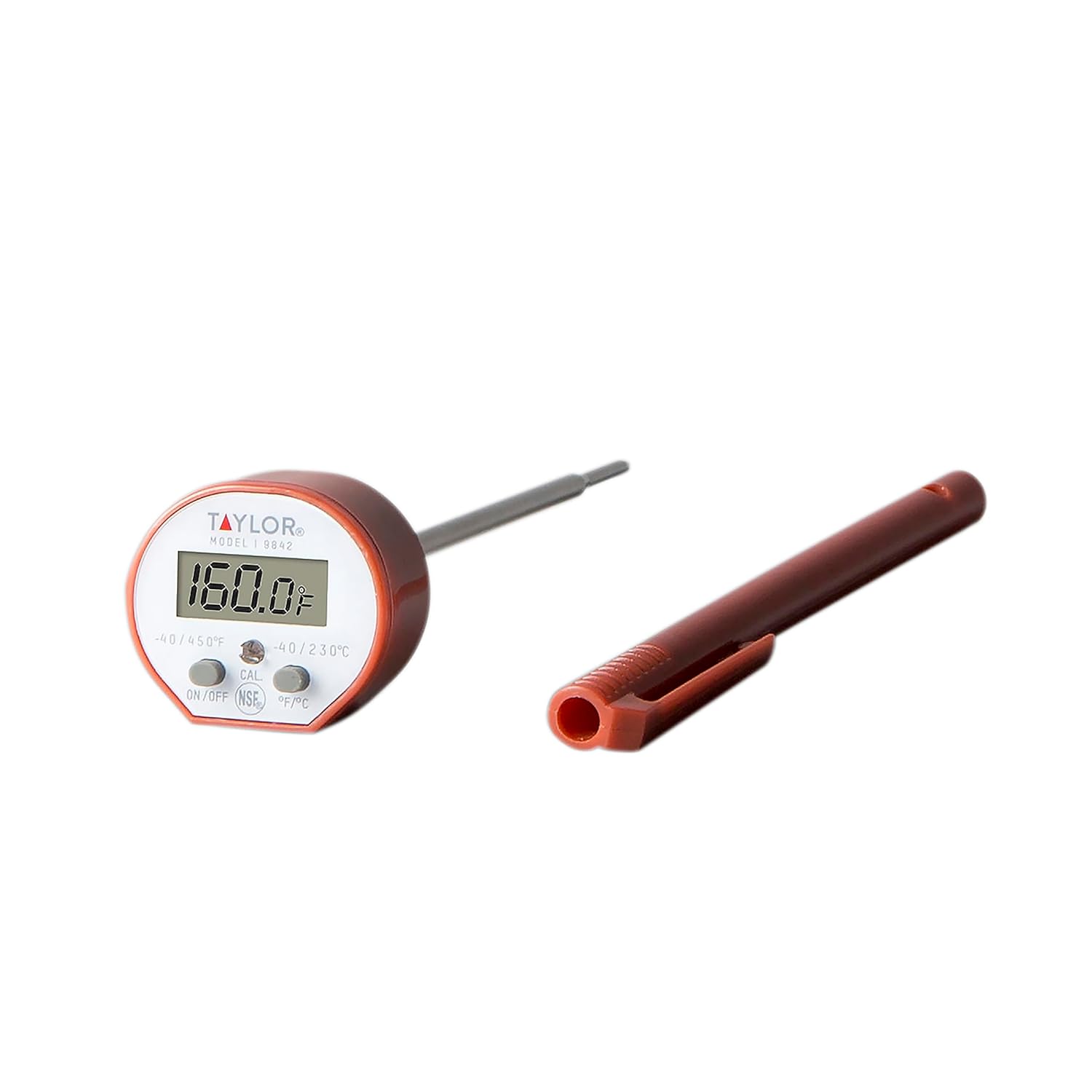 Buy now Taylor Waterproof Digital Instant Read Thermometer For Cooking, BBQ, Grilling, Baking, And Meat, Comes With Pocket Sleeve Clip, Red Cooking Digital Quick Read Thermometer Thermometer at indiglob india