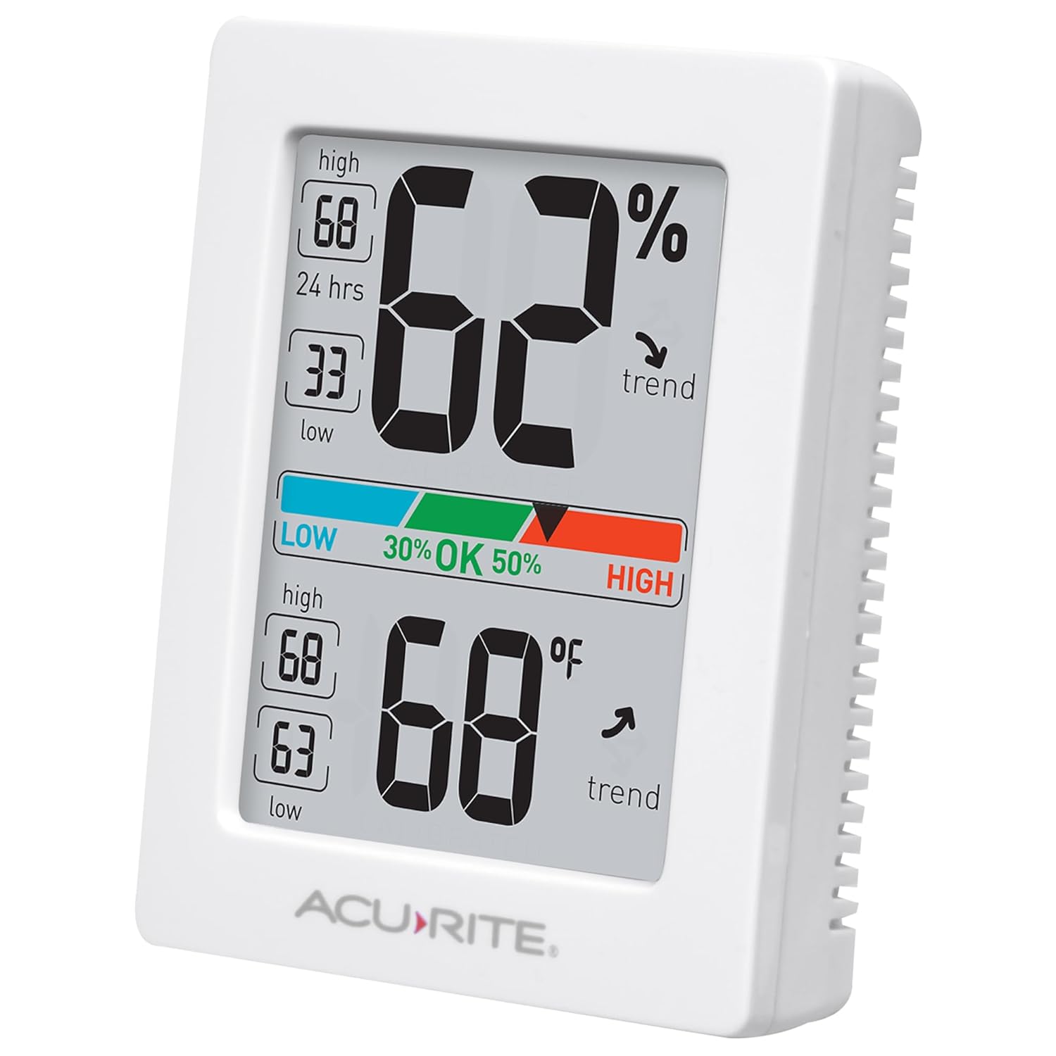 AcuRite AcuRite Humidity Meter Hygrometer and Indoor Digital Thermometer with Temperature Gauge and Humidity Gauge, Room Thermometer Comfort Scale, 3 x 2.5 Inches, White (01083M) India | Premium