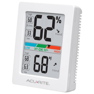 AcuRite AcuRite Humidity Meter Hygrometer and Indoor Digital Thermometer with Temperature Gauge and Humidity Gauge, Room Thermometer Comfort Scale, 3 x 2.5 Inches, White (01083M) India | Premium