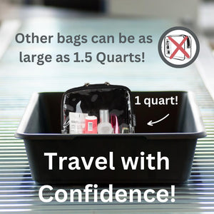 Buy now BORSALI TSA Quart Size Bag Approved for Carry On Travel - One (1) Quart Clear Toiletries, Cosmetic and 3-1-1 Liquids Toiletry Bag at indiglob india