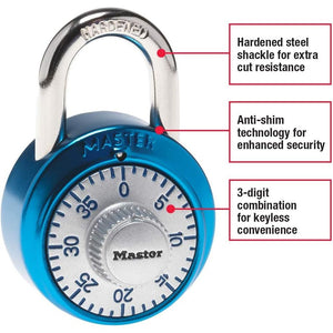 Buy now Master Lock 1561DAST Locker Lock Combination Padlock, 1 Pack, Colors May Vary at indiglob india