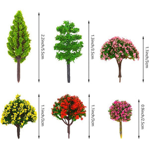 Buy now 70pcs Mini Mixed Miniature Fake Trees Model Train Scenery Artificial Wargame Trees Model Railroad Scenery Diorama Supplies for DIY Landscape at indiglob india
