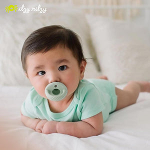 Buy now Itzy Ritzy Silicone Pacifiers for Newborn - Itzy Soother Pacifiers Feature Collapsible Handle & Two Air Holes for Added Safety; For Ages Newborn and Up, Set of 2 in Agave & Succulent at indiglob india