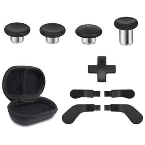 Buy now Metal Replacement Thumbsticks for Xbox Elite Controller Series 2 Core, Component Pack Includes 4 Swap Magnetic Joysticks, 4 Paddles, 1 Standard D-Pads, Accessories Parts for Xbox One Elite 2(Black) at indiglob india
