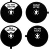 Kichwit Privacy Sign for Office Door, Do Not Disturb, Out of Office, Please Knock, In a Meeting, Conference Sign for Offices, 5 Inch, Black - Black&White