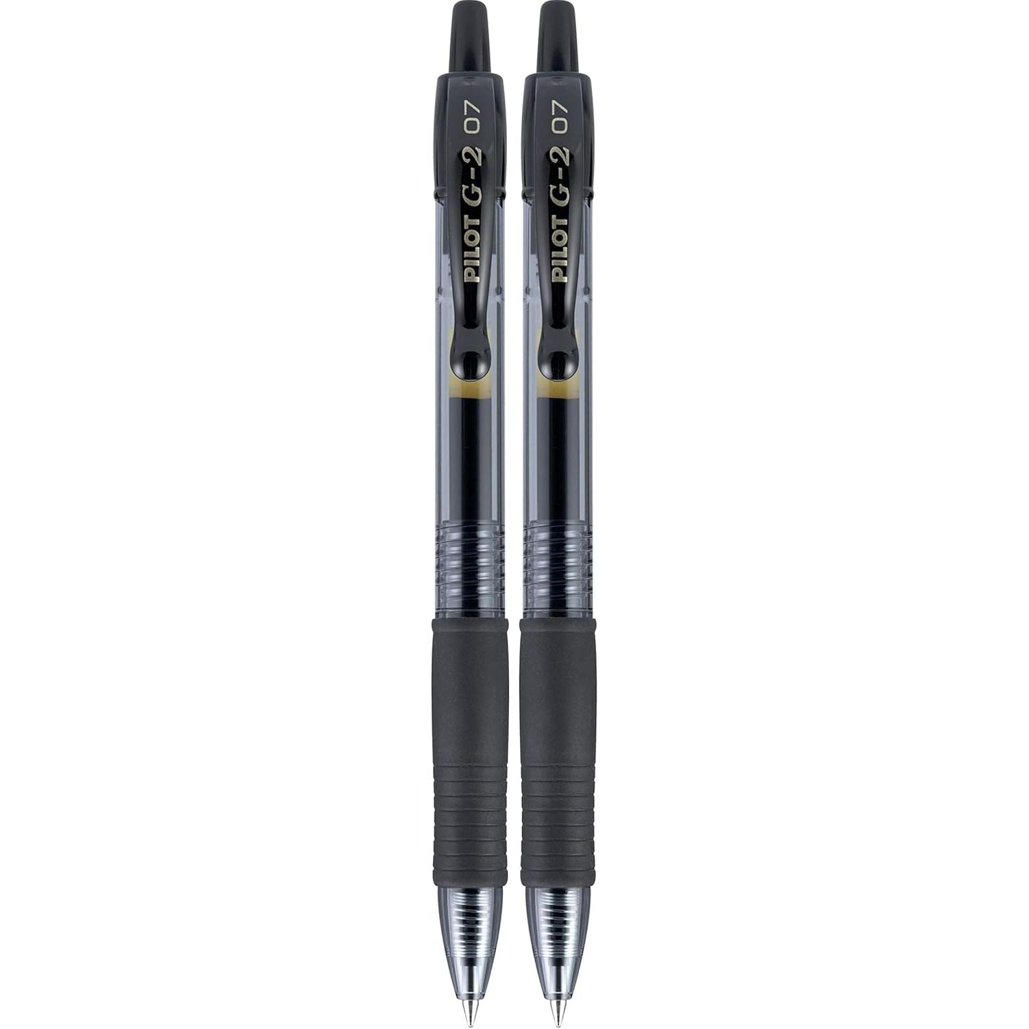 Buy now PILOT G2 Premium Refillable & Retractable Rolling Ball Gel Pens, Fine Point, Black Ink, Single Pen (31026) 1 Count (Pack of 2) at indiglob india