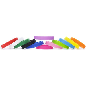 Buy now Silicone Wristbands Rubber Bracelets Charms Adult 12Pcs Mixed Colors Blank Sports Bands for Woman Men Assorted 12 Colors Customizable at indiglob india