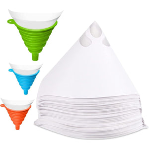 Buy now JANYUN 300 Pcs Paint Filter Strainer Resin Filter with 149 Micro Flow Nylon Mesh Cone Paint Filter Screen with 3 Pcs Silicone Funnel Filter (1) at indiglob india