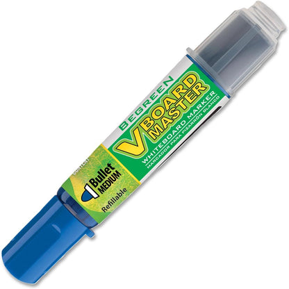 Buy now PILOT V Board Master BeGreen Refillable Dry-Erase Markers, Bullet Tip, Black Ink, 12 Count Medium Bullet Blue Bullet Tip at indiglob india