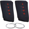 Silicone Rubber Key Fob Cover Compatible with Lexus (4 Buttons) ES300h ES350 LC500 LC500h LS500h NX350 NX250 NX350h GX460 LS500 RX350 (Black Black) - Black Black