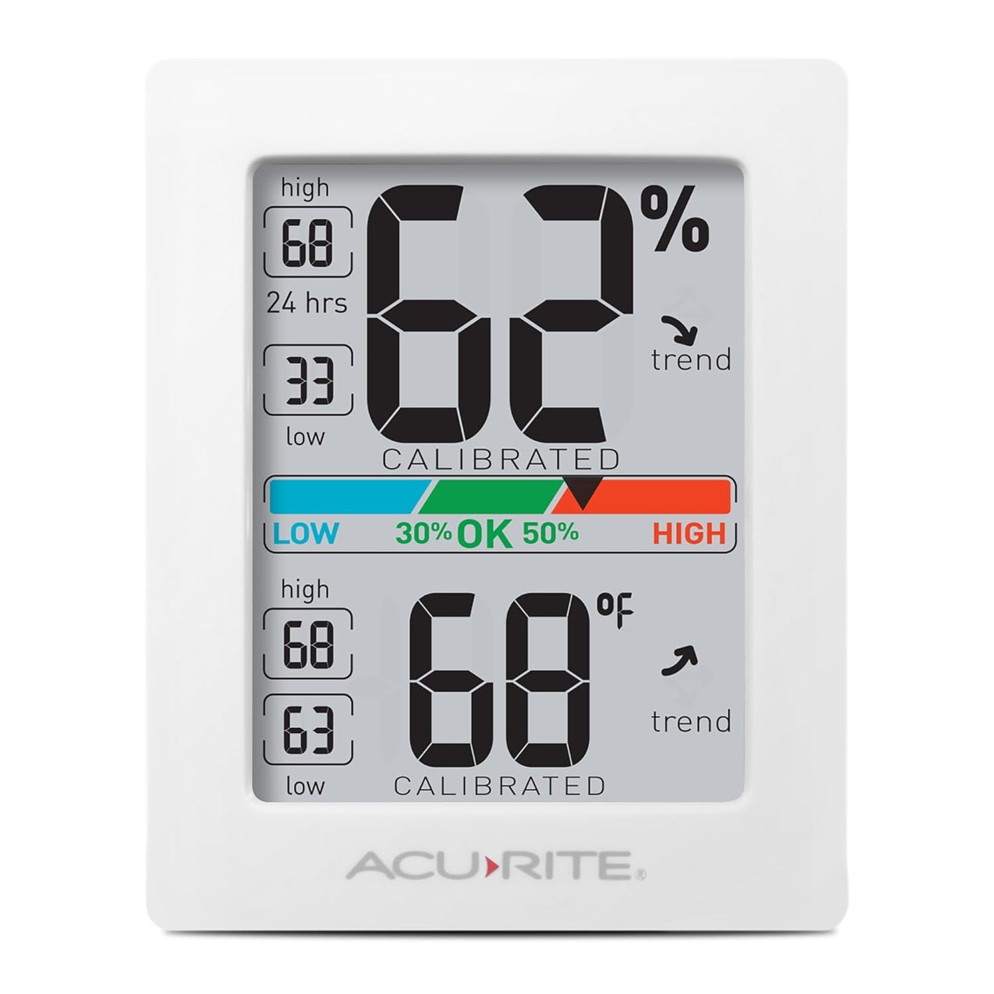 Authentic AcuRite AcuRite Humidity Meter Hygrometer and Indoor Digital Thermometer with Temperature Gauge and Humidity Gauge, Room Thermometer Comfort Scale, 3 x 2.5 Inches, White (01083M) | Buy Online India