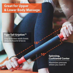 Buy now Tiger Tail 18in Massage Stick Portable Roller, Handheld, Deep Tissue Foam Roller, Body Massage and Myofascial Release Tool for Legs, Neck, Calves, Thighs, Shins & Back, The Original 18, Made in USA at indiglob india