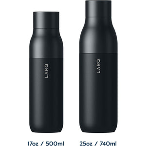 Buy now LARQ Bottle Twist Top 17 oz - Insulated Stainless Steel Water Bottle | BPA Free | Reusable Water Bottle for Camping, Office, and Travel | Keep Drinks Cold and Hot, Obsidian Black at indiglob india