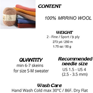 Buy now TEHETE 100% Merino Wool Yarn for Knitting 3-Ply Luxury Warm Soft Lightweight Crochet Yarn (Black) at indiglob india