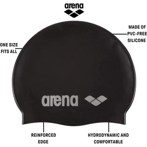 Buy now Arena Classic Unisex Soft Silicone Swim Cap for Women and Men, Intensive Training Comfortable Non-Slip Long Hair Swimming Hat at indiglob india