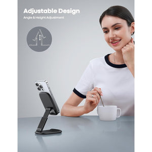 Buy now Lamicall Cell Phone Stand for Desk - [Height Adjustable] Foldable Mobile Phone Holder, Portable Stand for iPhone 17 16 15 14 13 12 11 Pro Max Plus Air, Galaxy S25 S24, Cellphones, Office Accessories at indiglob india