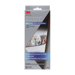 Order 3M 3M Ultra Headlight Restoration Kit, Contains Masking Tape, Light Sanding Discs, Wax Protectant and More, Use on Plastic Lenses Headlights, Taillights and More, Easy Heavy-Duty Restoration (39195) Online | Indiglob India
