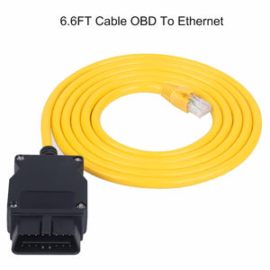 Buy now OBD to Ethernet ，ENET Rj45 Cable ethernet Connector Tools to OBD2 Cable Coding F-Series, 6.6ft/2M Cable at indiglob india