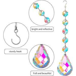 Buy now XINRUI Crystal Sun Catcher, 9 Pack Hanging Ornament Crystals Balls Prism Rainbow Maker for Home, Office, Garden Decoration, Window Decorations Decor(Crystal) at indiglob india