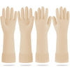 Mamison 2 Pairs Reusable Waterproof Household Dishwashing Cleaning Rubber Gloves, Non-Slip Kitchen Glove (Pink, Medium (Pack of 2)) - Ivory