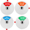 Kichwit Privacy Sign for Office Door, Do Not Disturb, Out of Office, Please Knock, In a Meeting, Conference Sign for Offices, 5 Inch, Black - Silver
