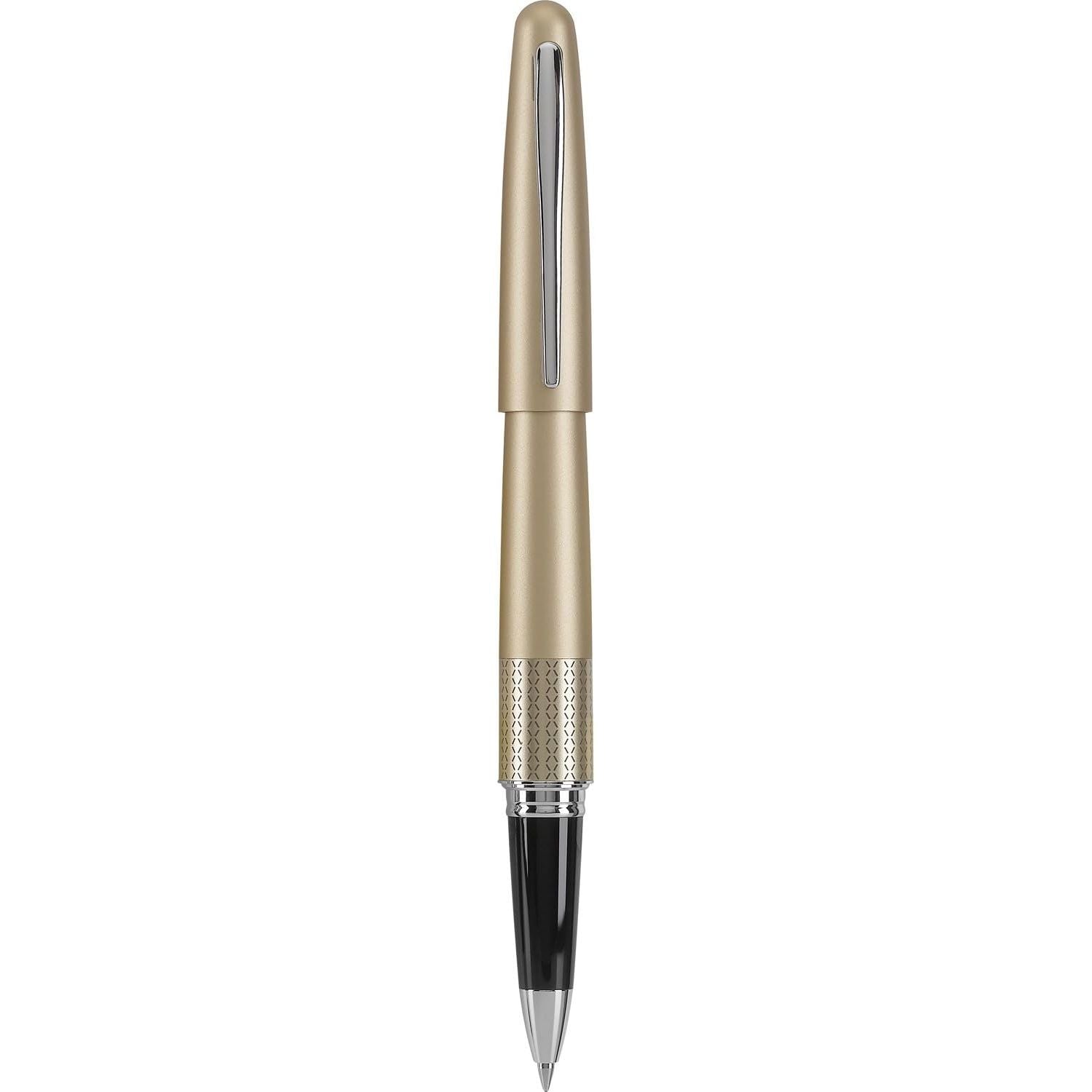 Buy now PILOT Metropolitan Collection Fountain Pen, Black Barrel, Classic Design, Medium Nib, Black Ink (91107) Gold Barrel Fine Nib at indiglob india