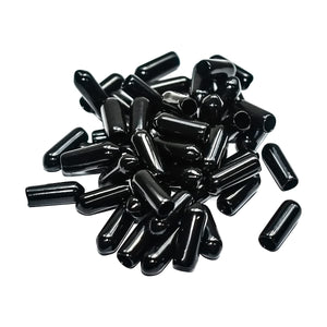 yuntop 50pcs Vinyl Flexible End Caps, Rubber End Caps, Black Bolt Screw Thread Protector Safety Cover (13/64 Inch 5 mm) Offer | Buy Original India