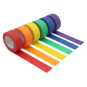 Buy now Colored Masking Tape, Colored Painters Tape for Arts & Crafts, Labeling or Coding - Art Supplies for Kids - 6 Different Color Rolls - Masking Tape 1 Inch x 13 Yards (2.4cm X 12m) at indiglob india