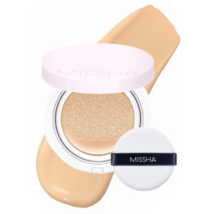 Buy now MISSHA Magic Cushion Foundation No.23 Natural Beige for light with neutral skin tone - Flawless Coverage, Dewy Finish, Easy Application for All Skin Types at indiglob india