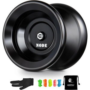 Buy now MAGICYOYO Professional Unresponsive Yoyo Y01 Node, Metal Aluminum Yo Yo for Advanced Player, Superior Stable, + 30% Sleep Time, + 5 Replacement Yo-yo Strings, Storge Bag, Glove (Black) at indiglob india
