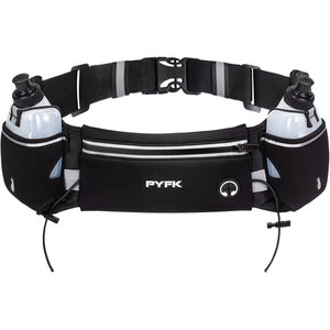 Buy now PYFK Running Belt with Water Bottles, Hydration Belt for Men and Women, Water Bottle Holder Running Pouch Water Belt, Fanny Pack Fits 7 inches Phones, Waist pack for Runner Jogging at indiglob india