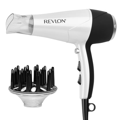Buy now REVLON Volume Booster, Hair Dryer with Curl Enhancing Diffuser | Increase Volume, Decrease Frizz and Damage, Fast Drying, 1875 Watts (White) at indiglob india