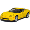 KINSMART 2007 Corvette Z06 5inch 1:36 Scale 5 Inch Die Cast Metal Model American Muscle Toy Car. Pullback Action (Yellow) - Yellow