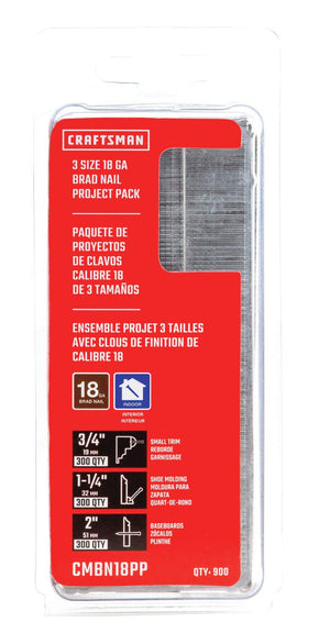 Buy now CRAFTSMAN Brad Nails, 18GA Project Pack (CMBN18PP) at indiglob india