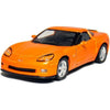 KINSMART 2007 Corvette Z06 5inch 1:36 Scale 5 Inch Die Cast Metal Model American Muscle Toy Car. Pullback Action (Yellow) - Orange