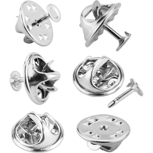 Buy now JANYUN 120 Pairs Butterfly Clutch Tie Tacks Pin Back Replacement with 8mm Length 4mm Width Blank Pins for Craft Making (4mm, Silver) at indiglob india