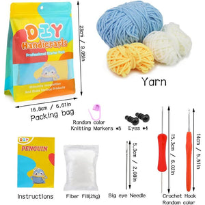 Buy now UzecPk Beginner Crochet Kit, Crochet Animal Kit with Yarn, Complete Crochet Kit for Adults and Kids Craft with Instruction and Video Tutorials at indiglob india