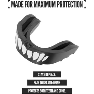 Buy now 2 Pack Nxtrnd Rush Mouth Guard for Boxing and Other Sports (Black & White Fangs) at indiglob india