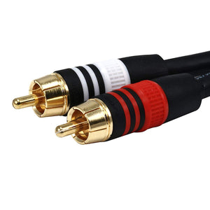 Buy now Monoprice 1.5ft Premium 2 RCA Plug/2 RCA Plug M/M 22AWG Cable - Black at indiglob india