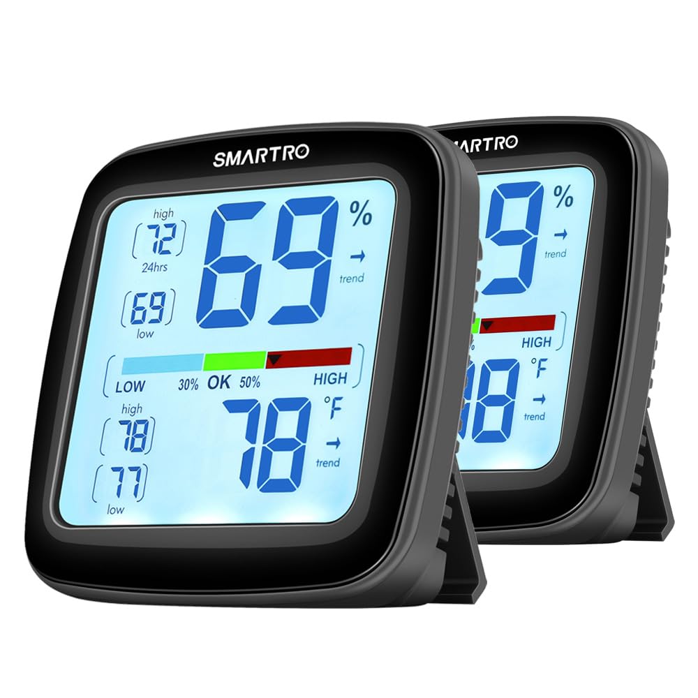 Buy now SMARTRO SC42 Professional Digital Hygrometer Indoor Thermometer Room Humidity Gauge Pro Accuracy Calibration 2 at indiglob india