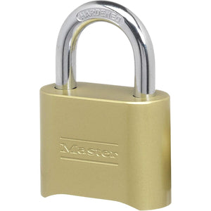 Buy now Master Lock Brass Combination Padlock for Indoor and Outdoor use with Resettable Combination for Gym Locker, Gate, Fence, or Shed Lock, 175D at indiglob india