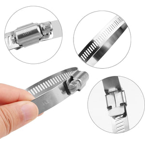 Buy now LOKMAN 2.5 Inch Stainless Steel Duct Clamp Worm Gear Adjustable 46-70mm Hose Clamp, Pack of 10 (2.5 Inch) at indiglob india